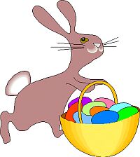 Bunny with Basket of Eggs